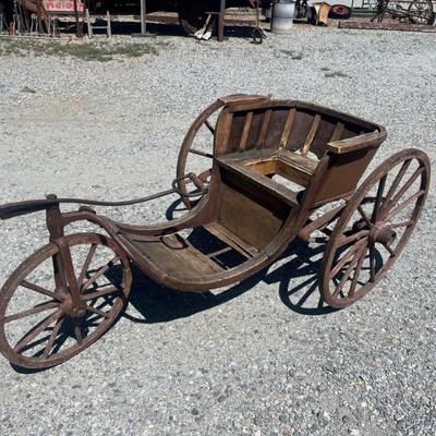 Sale Photo Thumbnail #2: Antique Child's Transport Cart