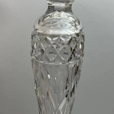 Antique Pair of Rare Pairpoint Hand Blown Crystal 12" Wheel Cut Candlesticks in VG Preowned Condition.