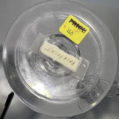 Antique Pair of Rare Pairpoint Hand Blown Crystal 12" Wheel Cut Candlesticks in VG Preowned Condition.