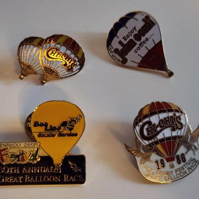 Sale Photo Thumbnail #216: This lot is for a Collection of KY Derby Great Balloon Race Pins.  This collection includes 6 metal pins from various companies involved in this fun part of any KY Derby Festival in Louisville, KY.