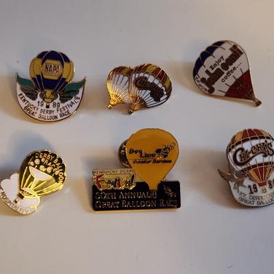 Sale Photo Thumbnail #217: This lot is for a Collection of KY Derby Great Balloon Race Pins.  This collection includes 6 metal pins from various companies involved in this fun part of any KY Derby Festival in Louisville, KY.