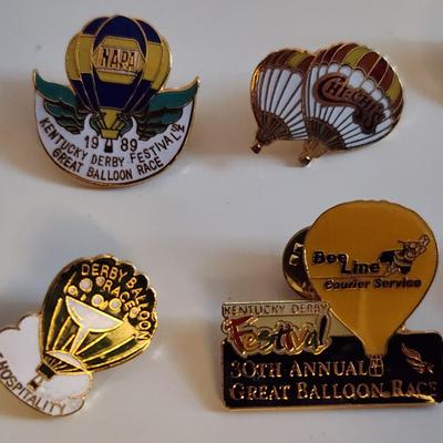 Sale Photo Thumbnail #215: This lot is for a Collection of KY Derby Great Balloon Race Pins.  This collection includes 6 metal pins from various companies involved in this fun part of any KY Derby Festival in Louisville, KY.