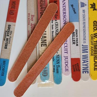 Sale Photo Thumbnail #251: This lot is for a Collection of Vintage Advertising Emery Boards. Mostly for those seeking government jobs advertising but quite a collection. Could be used for many purposes.