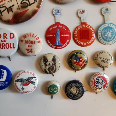 Sale Photo Thumbnail #257: This lot is for a Collection of Vintage Pins. This is a varied grouping of pins. Some quite old and some not so.  They show all types of ideas and styles.  Great for many purposes - where you gonna find 'em.
