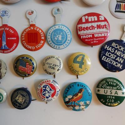 Sale Photo Thumbnail #256: This lot is for a Collection of Vintage Pins. This is a varied grouping of pins. Some quite old and some not so.  They show all types of ideas and styles.  Great for many purposes - where you gonna find 'em.