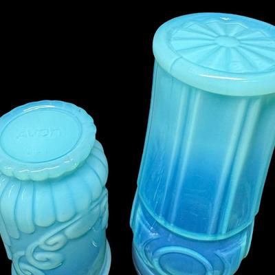 Sale Photo Thumbnail #616: Includes a Pilgrim Glass bud vase, a Wheaton glass vase, a Fenton carnival glass bowl, and more. Total of four pieces. No obvious chips or cracks. Measurement of tallest: 10”H (Pilgrim vase). [BK]