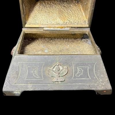 Sale Photo Thumbnail #652: Brass construction. Measurement: 3.5”H x 5.5”W x 5”D. [BK]