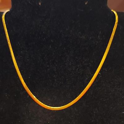 Gold-plated steel necklace 18 in