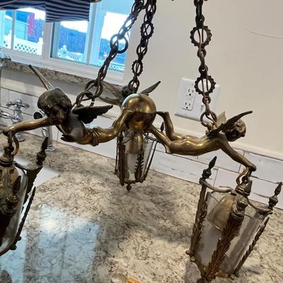 Lot 34 Vintage Cupid Chandelier