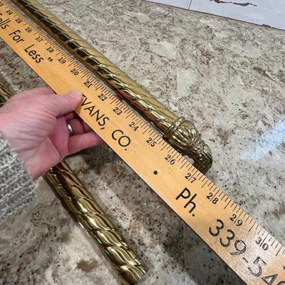 Lot 35 Brass colored towel racks