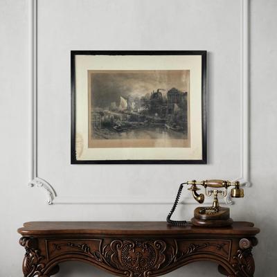 642 Engraving Of The Jewish Quarter In Amsterdam "Das Judenviertal In Amsterdam"