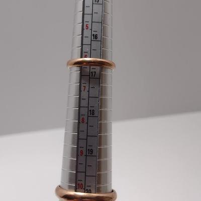 14 Karat Yellow Gold Wedding Band Pair- Sizes 6 and 10 1/4, Approx Total Weight 6.46 Grams (#1)