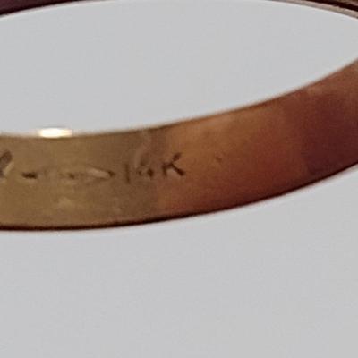 14 Karat Yellow Gold Wedding Band Pair- Sizes 6 and 10 1/4, Approx Total Weight 6.46 Grams (#1)