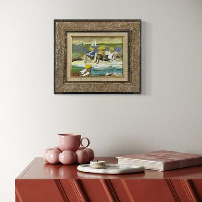 654 Original Oil On Canvas Beach Scene