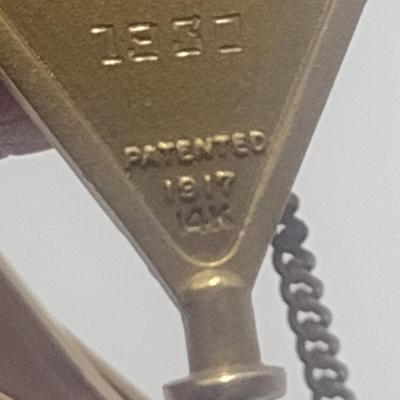 14 Karat Yellow Gold Delta Theta Phi Fraternity Pin Tie Clip- Approx Total Weight 4.94 Grams (#3)