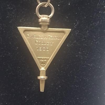 14 Karat Yellow Gold Delta Theta Phi Fraternity Pin Tie Clip- Approx Total Weight 4.94 Grams (#3)