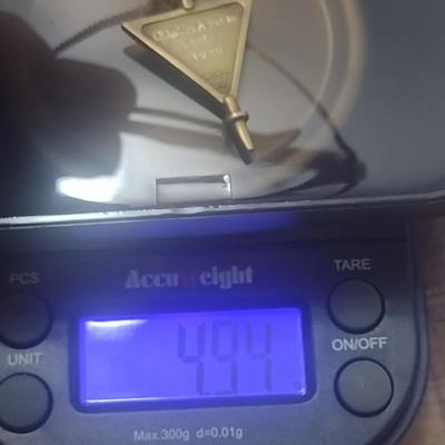 14 Karat Yellow Gold Delta Theta Phi Fraternity Pin Tie Clip- Approx Total Weight 4.94 Grams (#3)