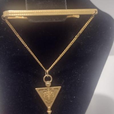 14 Karat Yellow Gold Delta Theta Phi Fraternity Pin Tie Clip- Approx Total Weight 4.94 Grams (#3)