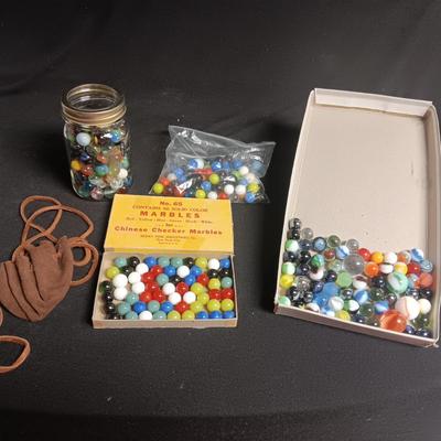 AN ASSORTMENT OF MARBLES