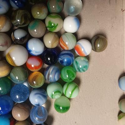 AN ASSORTMENT OF MARBLES