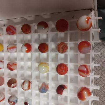 AN ASSORTMENT OF MARBLES