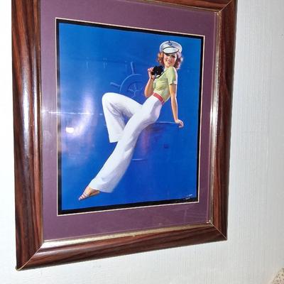 Sale Photo Thumbnail #29: Discoloration is from the flash. 

Picture is in great condition,  framed