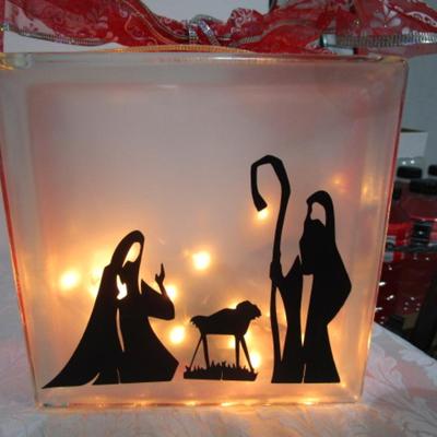 Sale Photo Thumbnail #79: 3 new nativity sets, 1 lighted nativity box, glass ornament, snow globe, lighted mini Christmas tree with mini ornaments