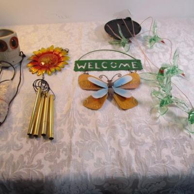 Sale Photo Thumbnail #102: Hummingbird wind chimes are solar lit. See pictures