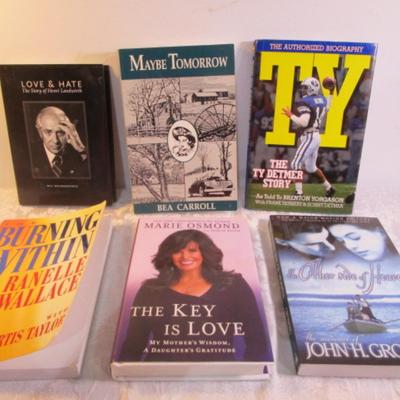 Sale Photo Thumbnail #251: Ty Detmer & Marie Osmond books are signed by the authors, See pictures