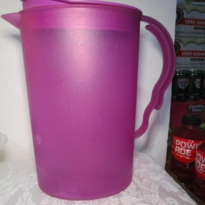 Sale Photo Thumbnail #569: 6 mini bowls, 8 green sundae dishes, 1 Tupperware 2-liter pitcher, 2 plastic containers with  lids, see pictures