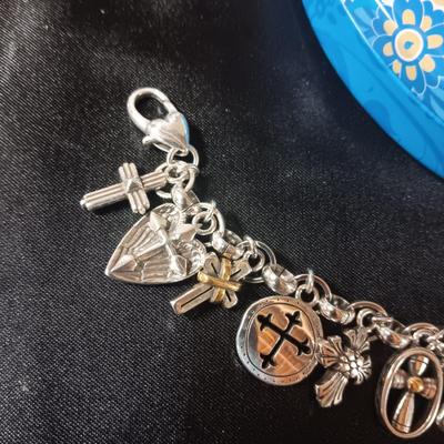 BRIGHTON CHARM BRACELET AND 2 PENDANTS