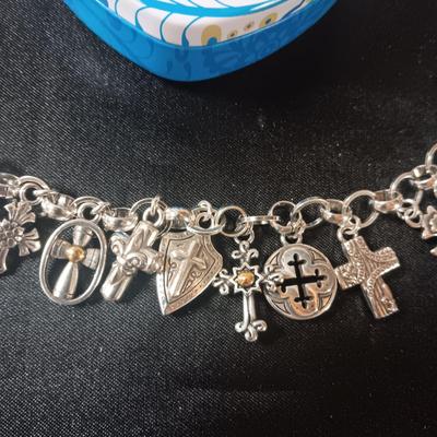 BRIGHTON CHARM BRACELET AND 2 PENDANTS