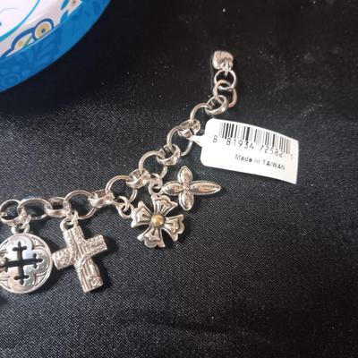 BRIGHTON CHARM BRACELET AND 2 PENDANTS