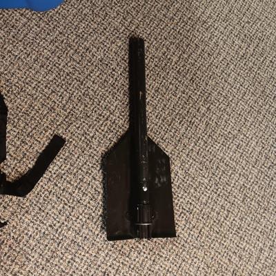 IGLOO COOLER, BACKPACK, POLY ROPE AND FOLDING SHOVEL