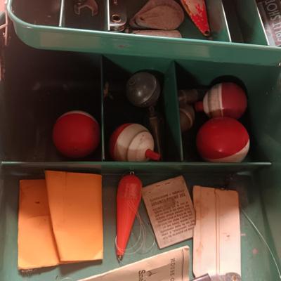 WALLACE TACKLE BOX WITH VARIOUS TACKLE