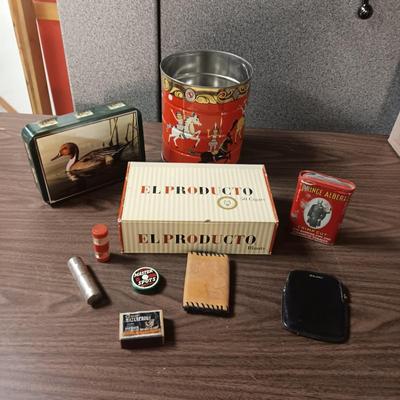 A VARIETY OF TINS, BOXES AND MORE