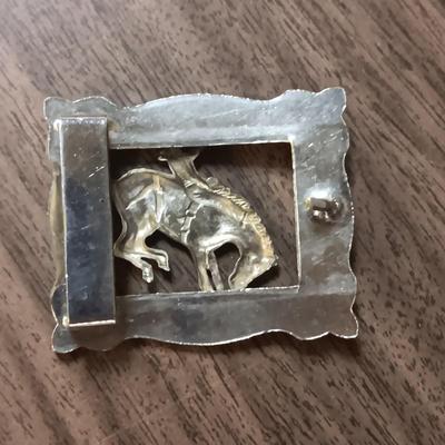 FOLDING POCKET KNIFE, LEATHER SHEATH AND SMALL BELT BUCKLE