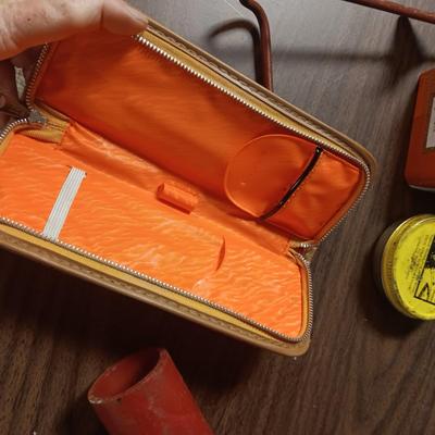 SHORT KUTT POCKET SAW, SPINNING REEL SPOOL, FISHING FLIES BOOK AND MORE