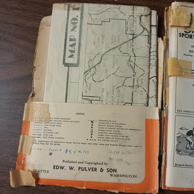 SPORT KING MODEL 150 FLY REEL, FISHING FLIES IN A BOOK, CO SPORTSMAN DETAILED MAPS AND MORE