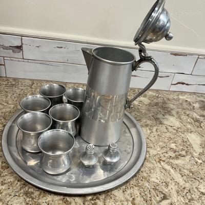 Lot 41 Aluminum Tea set