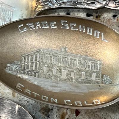Lot 42 Eaton Colorado Spoons Sterling & Sterling Sugar