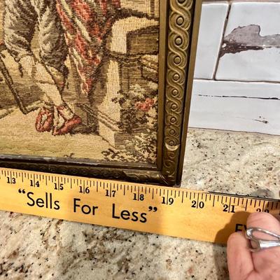 Lot 54 Peg board & Textile in frame