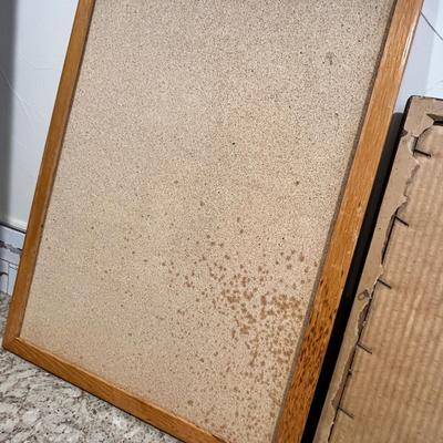 Lot 54 Peg board & Textile in frame