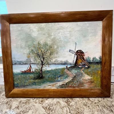 Lot 57 Dutch scene oil painting