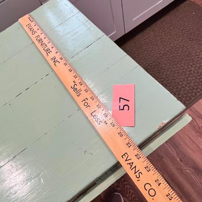 Lot 57 Green Drop leaf farm table