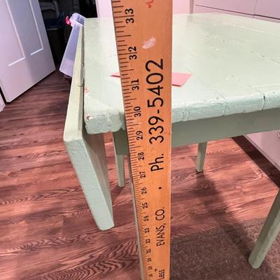 Lot 57 Green Drop leaf farm table