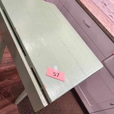 Lot 57 Green Drop leaf farm table