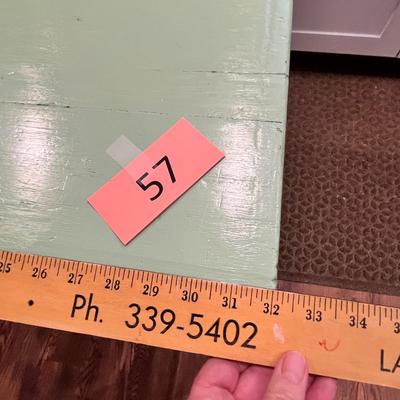 Lot 57 Green Drop leaf farm table