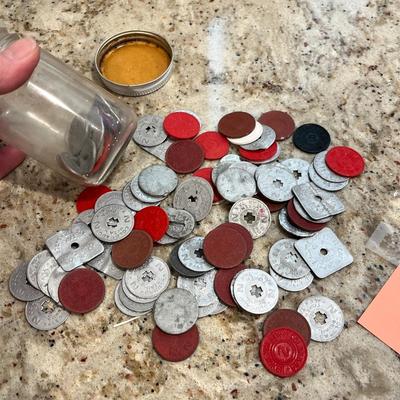 Lot 60 Jar of sales tax tokens