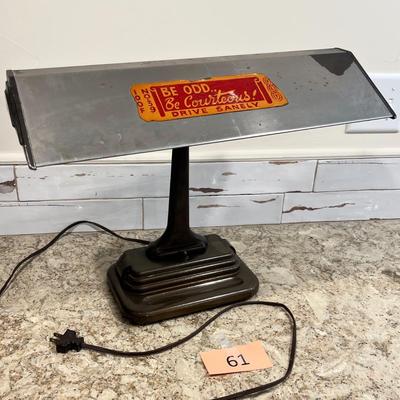 Lot 61 Vintage desk lamp w/ pen tray